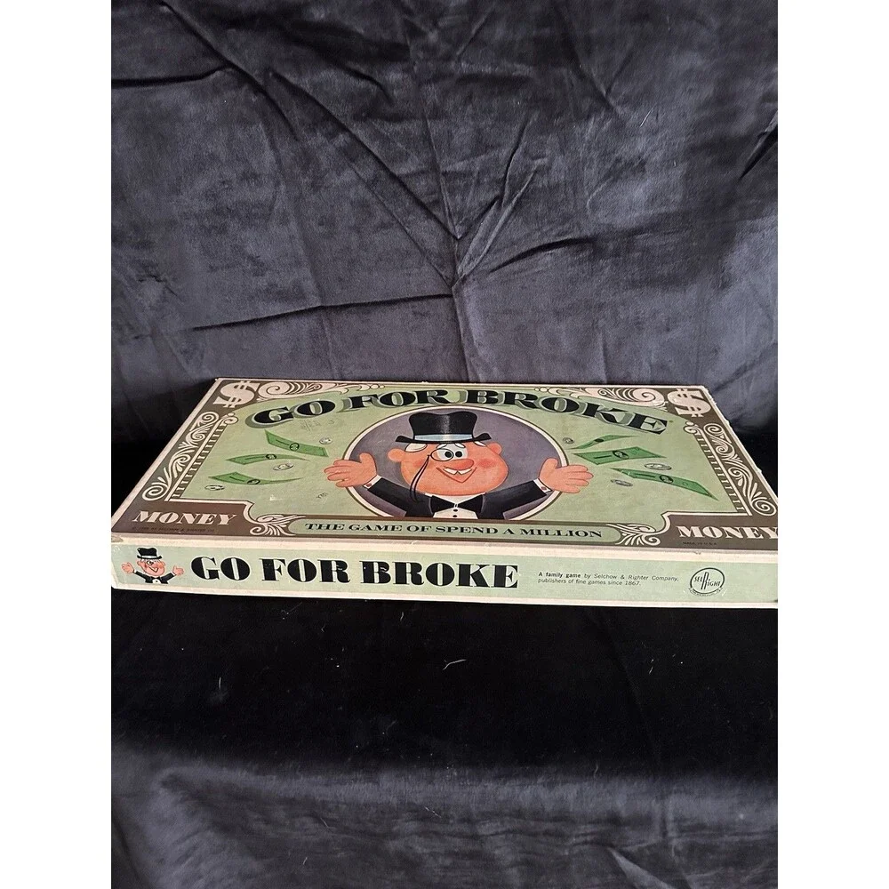 Go For Broke Spend A Million Game Vintage 1965 Selchow & Righter Complete & Nice